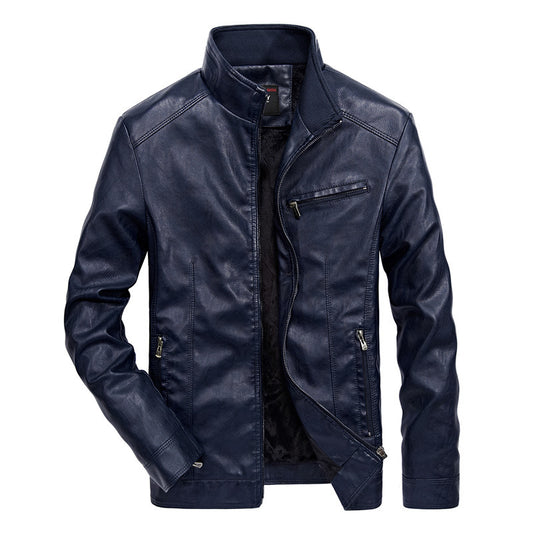 Chaqueta de Cuero Motociclista para Hombre - Estilo Casual Primavera Otoño - Image 2