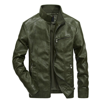 Chaqueta de Cuero Motociclista para Hombre - Estilo Casual Primavera Otoño - Image 4