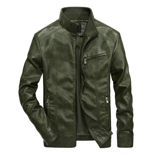 Chaqueta de Cuero Motociclista para Hombre - Estilo Casual Primavera Otoño - Image 4