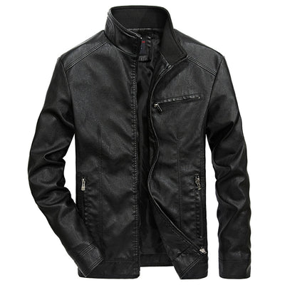 Chaqueta de Cuero Motociclista para Hombre - Estilo Casual Primavera Otoño - Image 5