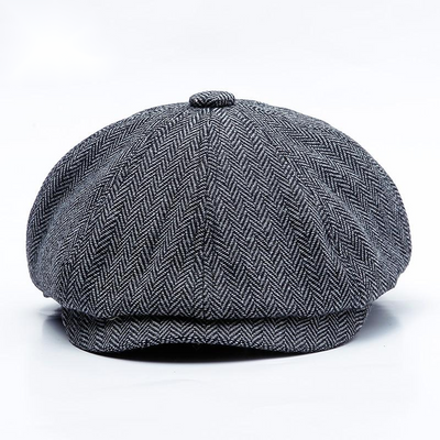 Boina Octagonal Retro Europeo-Americana Tweed para Hombre y Mujer - Image 8