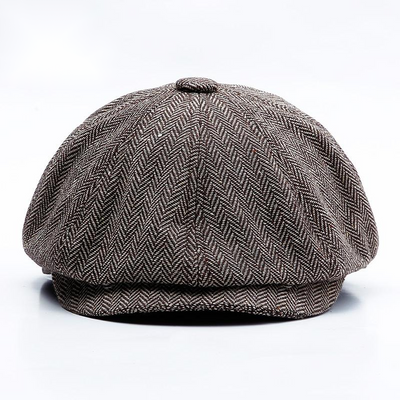 Boina Octagonal Retro Europeo-Americana Tweed para Hombre y Mujer - Image 2