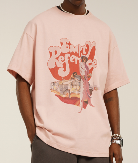 Men's Comic Gunner Style T-Shirt with Direct Print - Casual Loose Fit
