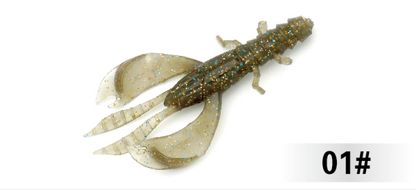 Camarón Artificial Sumergible 3.5" - Cebo Blando de Alta Densidad para Pesca de Agua Dulce