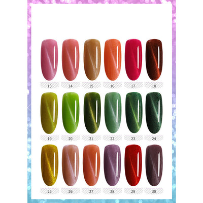 Set de Adhesivo Gel Cat's Eye para Uñas de Fotocurado - Colores Trendy Profesionales - Image 15