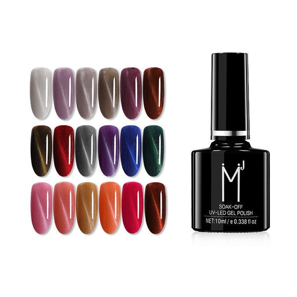 Set de Adhesivo Gel Cat's Eye para Uñas de Fotocurado - Colores Trendy Profesionales