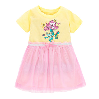 Vestido de Malla para Niña con Mangas Cortas - Image 4