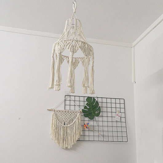 Lámpara Colgante Tejida a Mano, Decoración Bohemia para el Hogar - Image 2