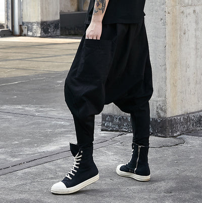 Pantalones Harem Oversize de Tiro Bajo Estilo Urbano - Image 3