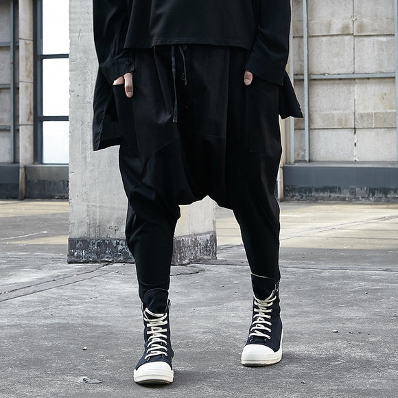 Pantalones Harem Oversize de Tiro Bajo Estilo Urbano