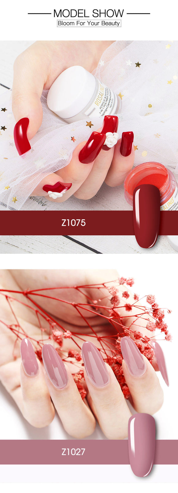 Kit Profesional 3 en 1 de Polvos Acrílicos y Dipping para Diseño de Uñas