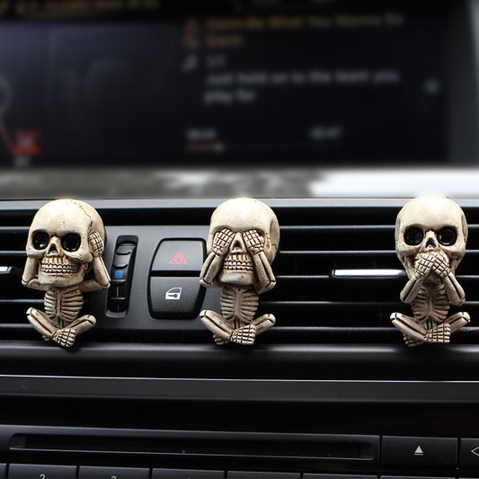 Adornos Calavera para Auto - Juego de 3 Piezas Decorativas para Salida de Aire