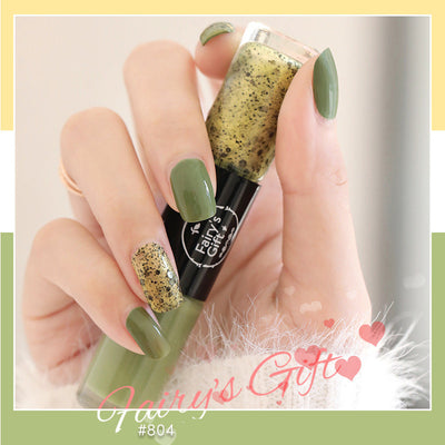 Set de Esmaltes Bicolor de Secado Rápido con Brillo y Acabado Transparente - Image 4
