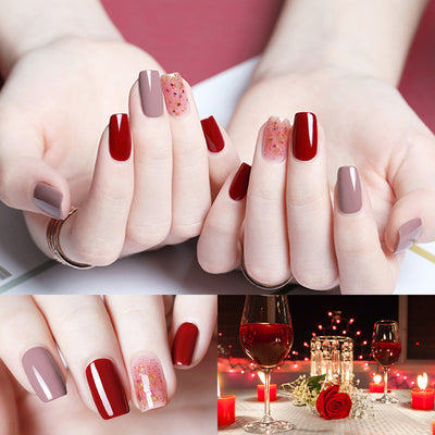 Set de Esmaltes de Uñas Tricolor con Lentejuelas - Image 15