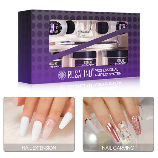 Kit Profesional de Acrílico para Extensión de Uñas - Polvo Crystal Premium OEM