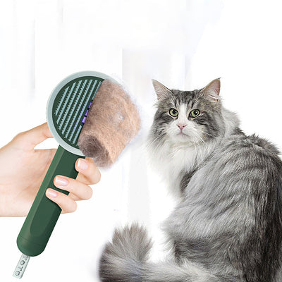 Peine Desinfectante 2 en 1 con Luz UVC para Mascotas - Removedor de Pelo y Detector de Ácaros