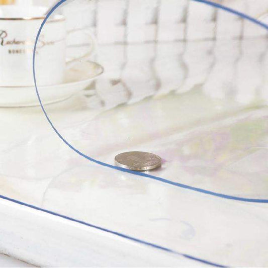 Mantel Plástico Transparente Grueso Rollo Completo - Protección Impermeable Antiescaldante