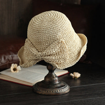 Sombrero de Paja para Mujer con Ala Ancha - Protección Solar Elegante - Image 5