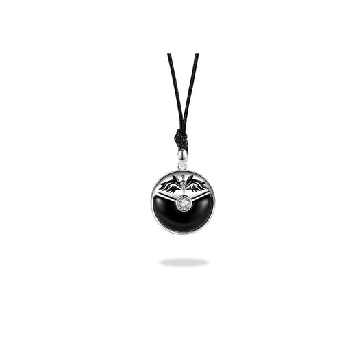 Collar de Pareja Alas de Ángel en Plata Esterlina con Ágata Negra - Regalo Lujo para San Valentín - Image 10