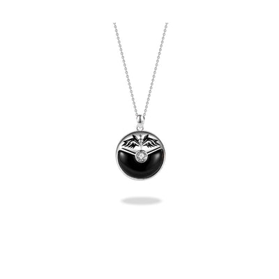 Collar de Pareja Alas de Ángel en Plata Esterlina con Ágata Negra - Regalo Lujo para San Valentín - Image 11