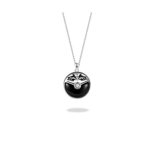 Collar de Pareja Alas de Ángel en Plata Esterlina con Ágata Negra - Regalo Lujo para San Valentín - Image 11