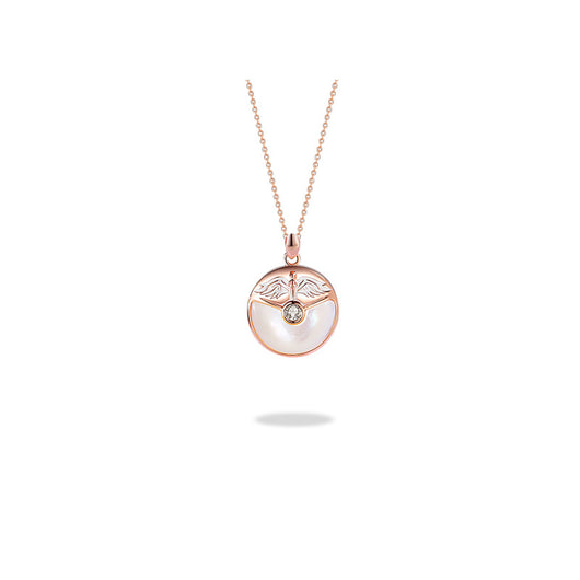 Collar de Pareja Alas de Ángel en Plata Esterlina con Ágata Negra - Regalo Lujo para San Valentín - Image 3
