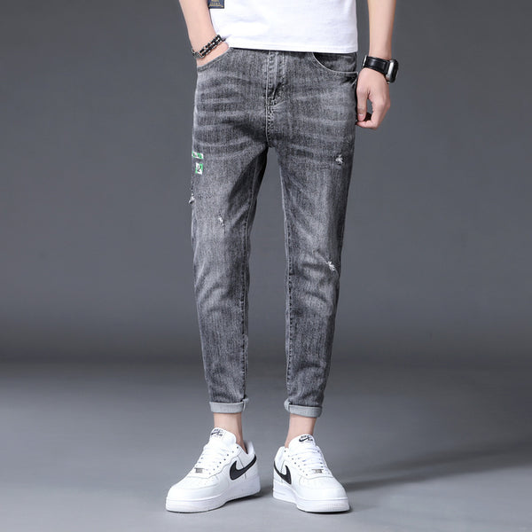 Pantalones Vaqueros Rotos con Estampado en los Pies - Image 5