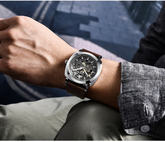 Reloj Automático Mecánico Hueco para Hombre - Resistente al Agua - Image 15