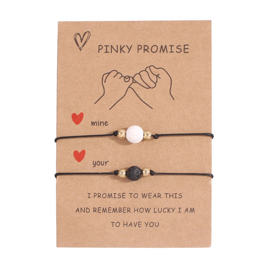 Pulseras de Amistad para Parejas - Ajustables con Cuerda de Algodón para Él y Ella