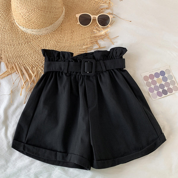 Shorts Casuales de Cintura Alta Ajustados