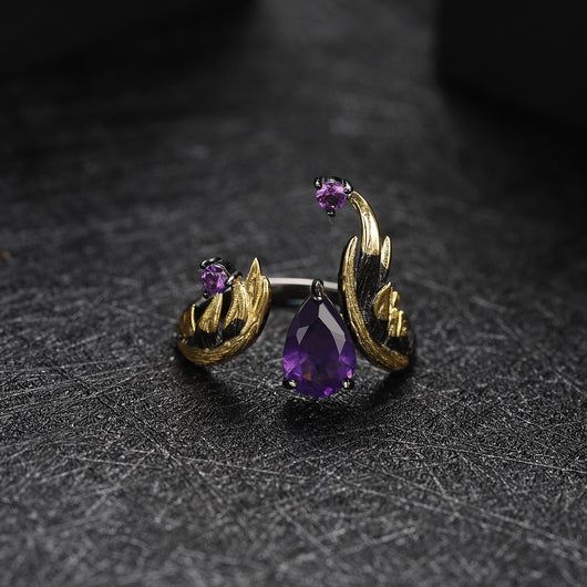 Anillo de Plata 925 con Amatista Engarzada - Image 5