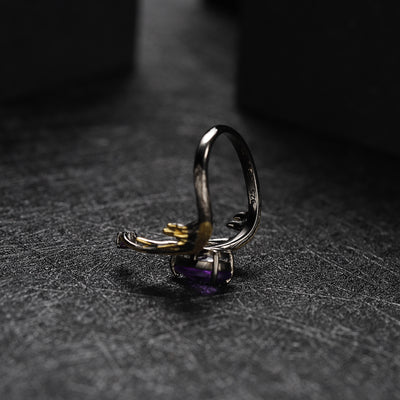 Anillo de Plata 925 con Amatista Engarzada - Image 2
