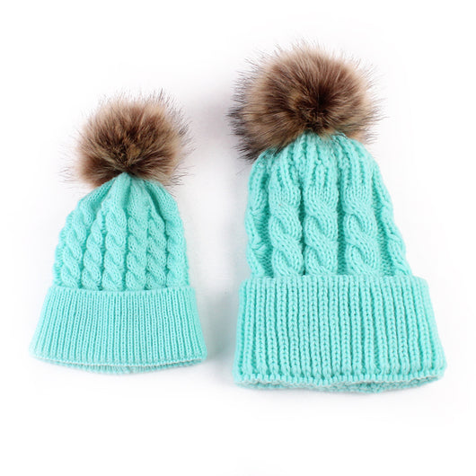 Gorro de Lana Cálido para Toda la Familia - Diseño Tejido Madre e Hijo - Image 12