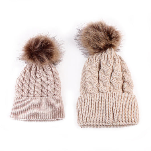 Gorro de Lana Cálido para Toda la Familia - Diseño Tejido Madre e Hijo - Image 17