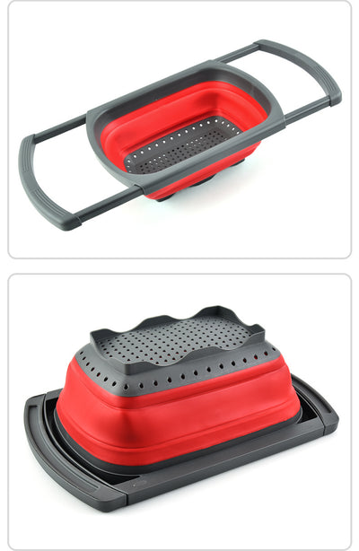 Colador Plegable de Silicona con Asas para Cocina - Filtro Retráctil Multifunción - Image 16