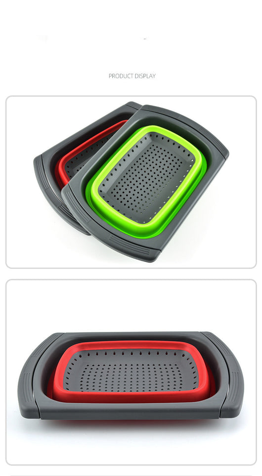 Colador Plegable de Silicona con Asas para Cocina - Filtro Retráctil Multifunción - Image 15