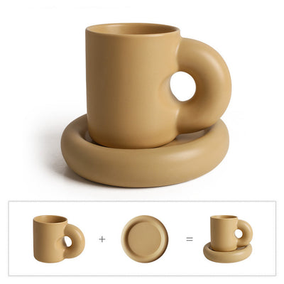 Taza Cerámica Nórdica con Asa Ergonómica - Set de Tazas para Café y Bebidas - Image 31