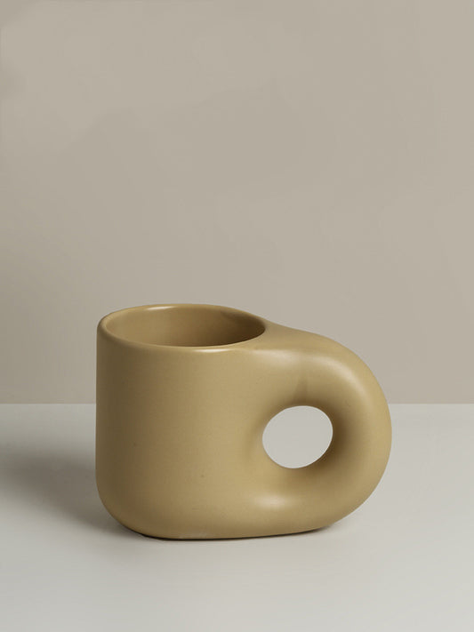 Taza Cerámica Nórdica con Asa Ergonómica - Set de Tazas para Café y Bebidas