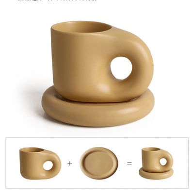 Taza Cerámica Nórdica con Asa Ergonómica - Set de Tazas para Café y Bebidas - Image 10