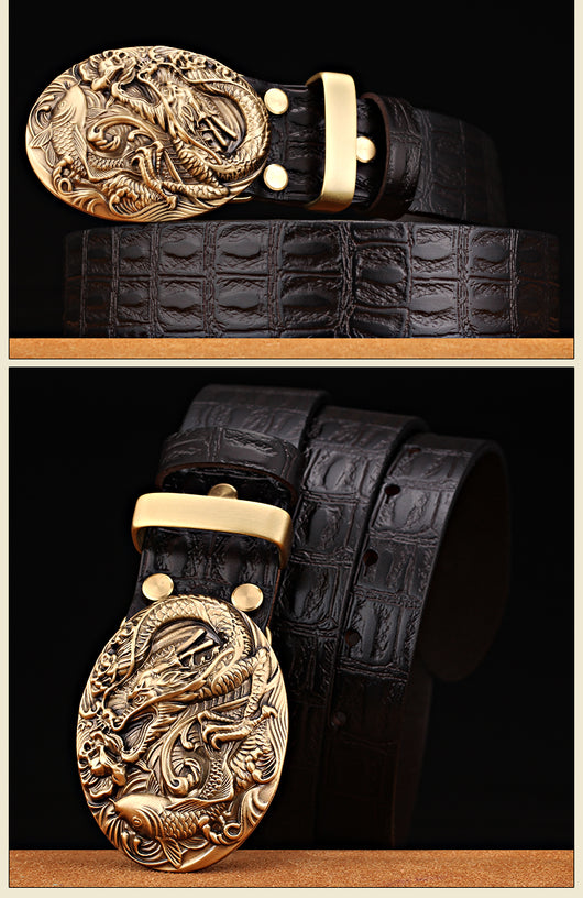 Cinturón de Cuero Casual con Hebilla Elegante - Estilo Retro Moderno - Image 3