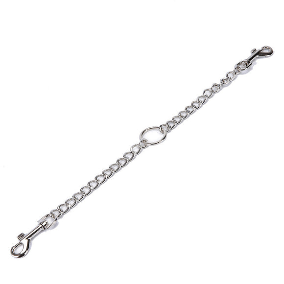 Collar Doble para Perro con Cadena de Aleación Cromada - Correa de Tracción Dual