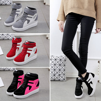 Zapatillas Deportivas Altas con Plataforma Invisible - Estilo Coreano para Mujer - Image 12