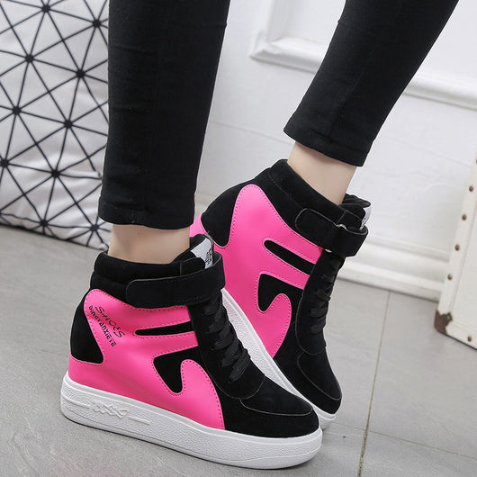 Zapatillas Deportivas Altas con Plataforma Invisible - Estilo Coreano para Mujer - Image 16