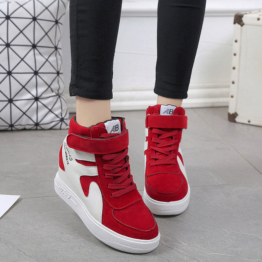 Zapatillas Deportivas Altas con Plataforma Invisible - Estilo Coreano para Mujer - Image 13