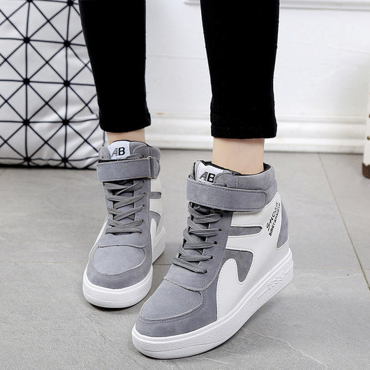 Zapatillas Deportivas Altas con Plataforma Invisible - Estilo Coreano para Mujer - Image 7