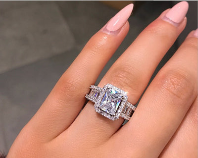 Anillo Corazón de Diamante Simulado para Mujer - Image 10