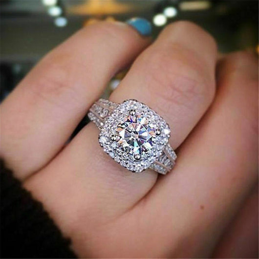 Anillo Corazón de Diamante Simulado para Mujer - Image 12