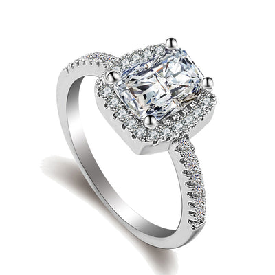Anillo Corazón de Diamante Simulado para Mujer - Image 14