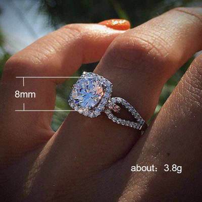 Anillo Corazón de Diamante Simulado para Mujer - Image 15