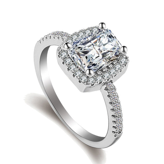 Anillo Corazón de Diamante Simulado para Mujer - Image 2